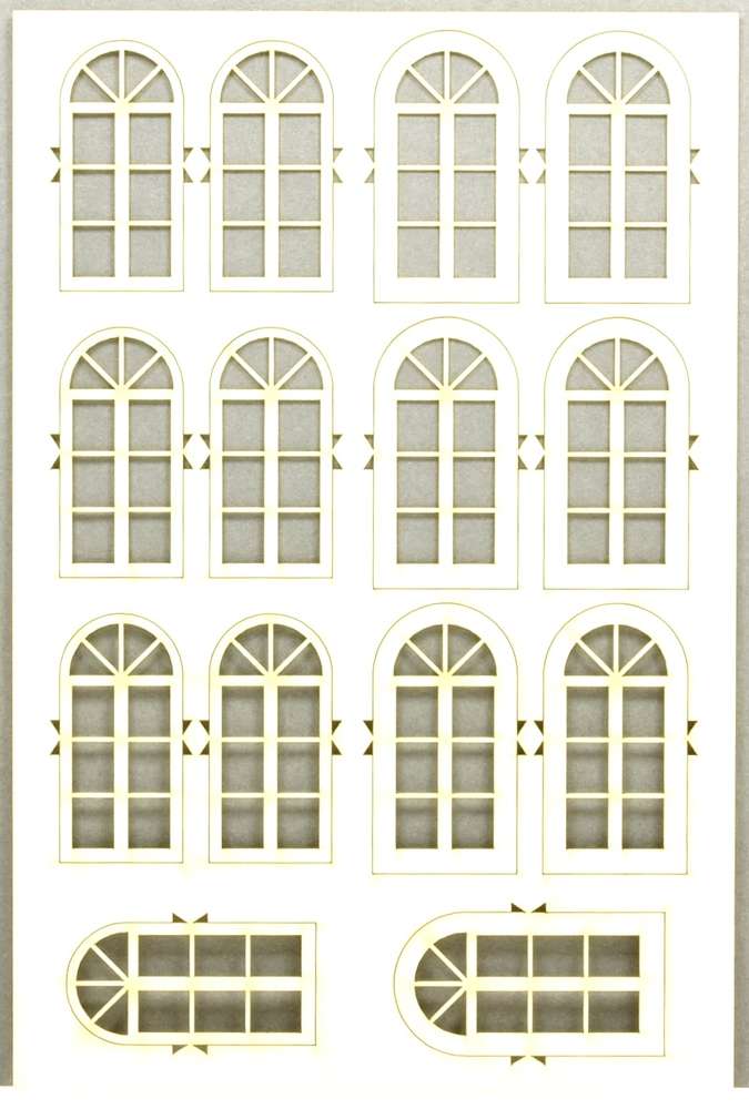 Die Modellbahnwerkstatt 6443 - H0 - Fenstersatz, weiß - Set 4